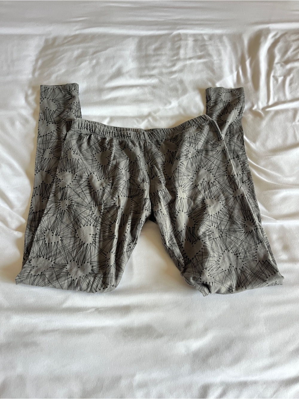 Xhilaration Grey & Black Geometric Constellation Girls' Stretch Leggings Size XS